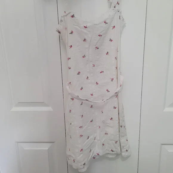 White Floral Tea Dress Breath of Youth - Picture 4 of 6